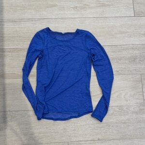 Lululemon Blue Long Sleeve Women's Top size 4